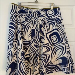 CAbi Navy & White Abstract Swirl Swim Sarong